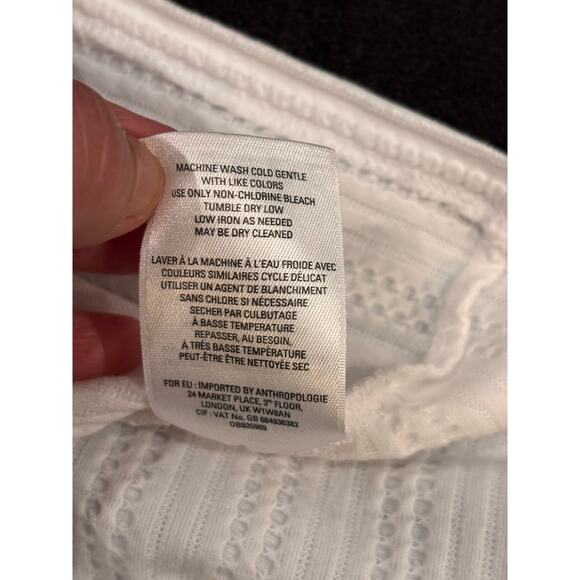 Anthropologie sleeveless white stretchy top women’s size small - Picture 5 of 8